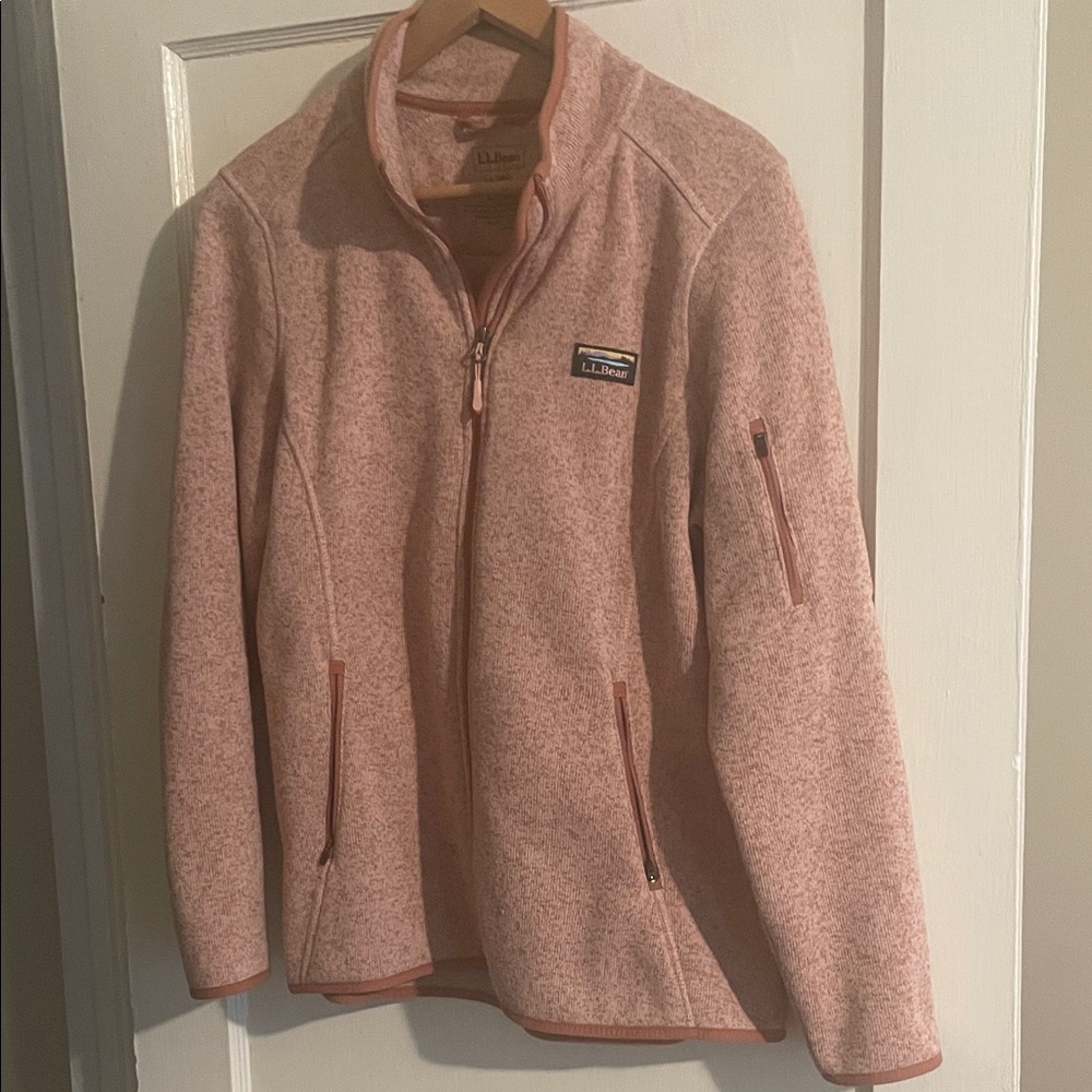 L.L. Bean Pink Full-Zip Fleece Jacket